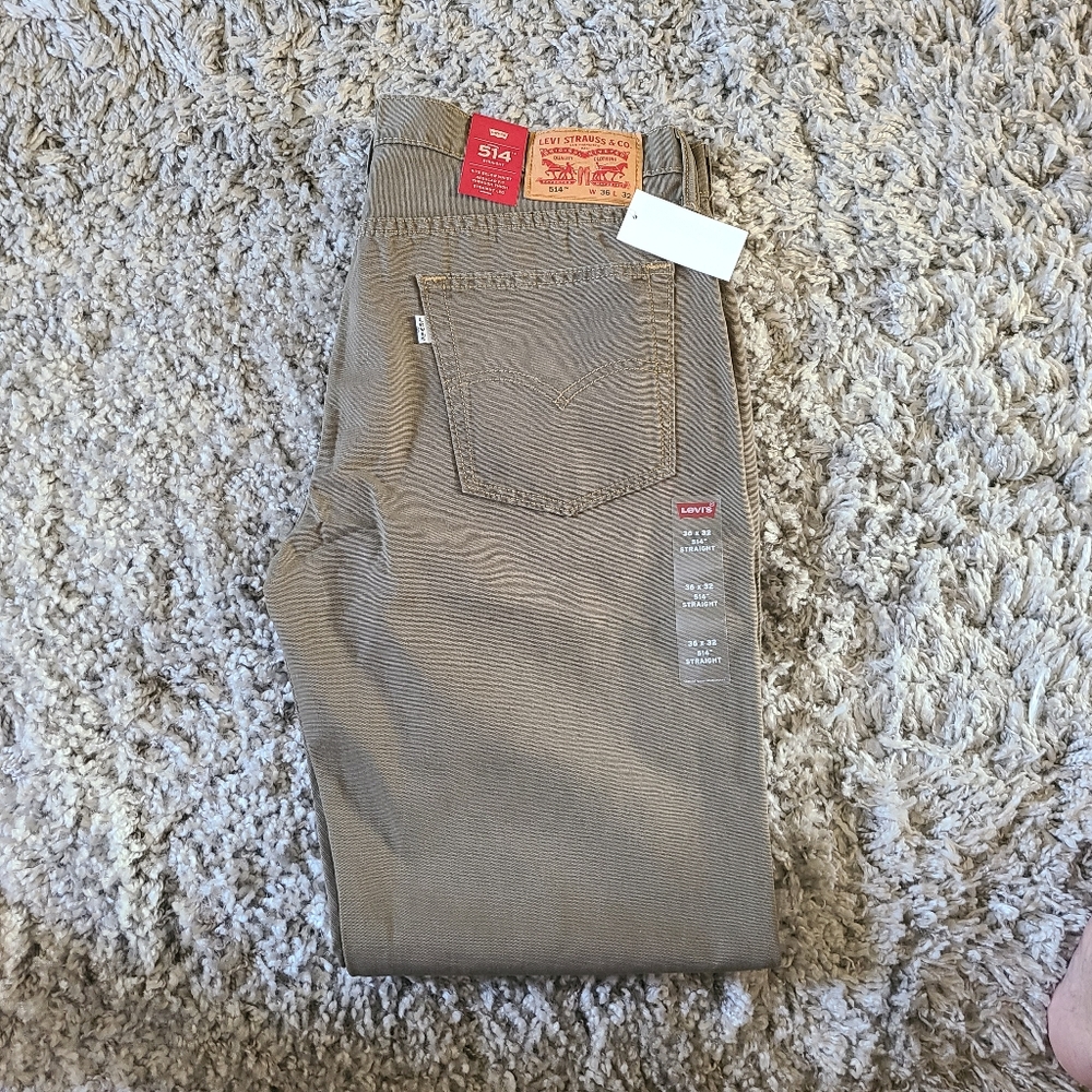 Levi's Men's 514 Straight Fit Cut Jeans  Earth Brown 2-Canvas, 36W x 32L